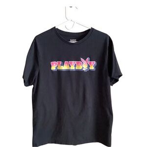 Playboy Beach Club Logo Black T-Shirt